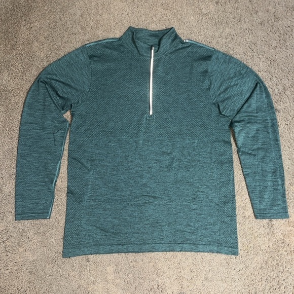 Lululemon Metal Vent Tech Midweight Half 1/2 Zip Jacket Spruce Tidewater Teal XL - Picture 3 of 9